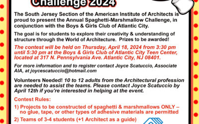 AIA South Jersey Invites All AIA NJ Members to Join the Spaghetti Marshmallow Challenge!