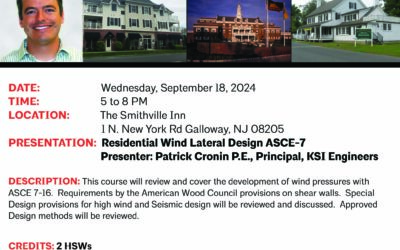 AIA South Jersey and Jersey Shore Invite you to a Join Meeting on September 18th